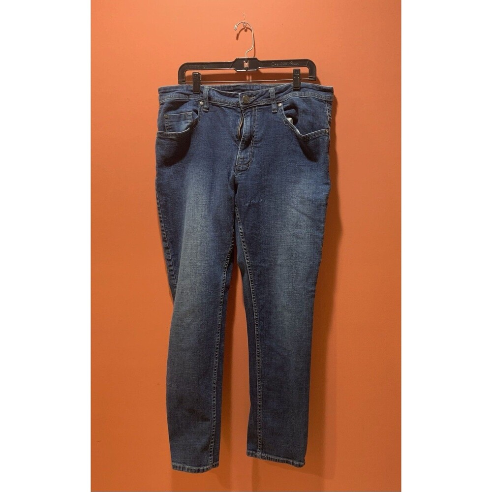 Buffalo David Bitton Jackson Jeans Mens 36x29.5 Straight Stretch Blue Denim FLAW